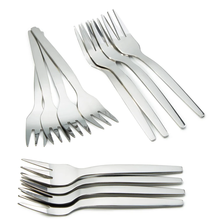 Essentials 12Pc Stainless Steel Cake Fork Set, Quadro, 5.75"