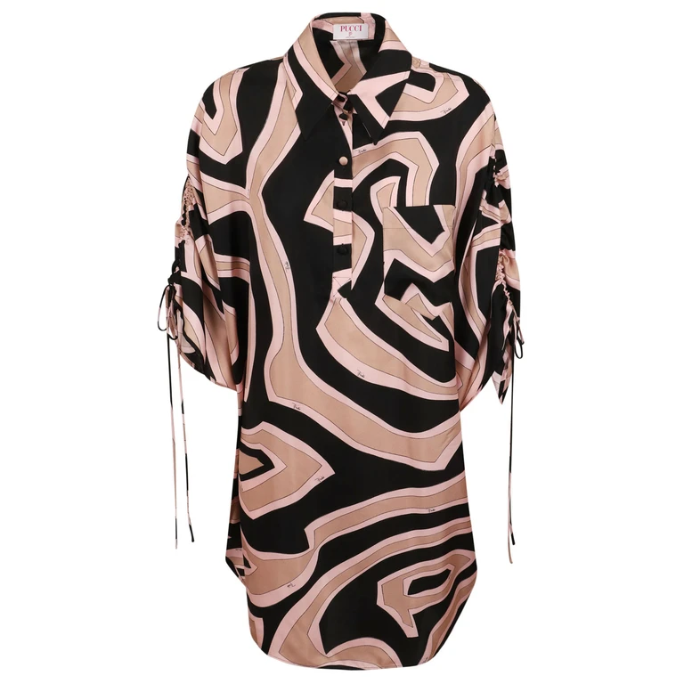 Emilio Pucci Kaftan Nude & Neutrals Seta Camicia - Women