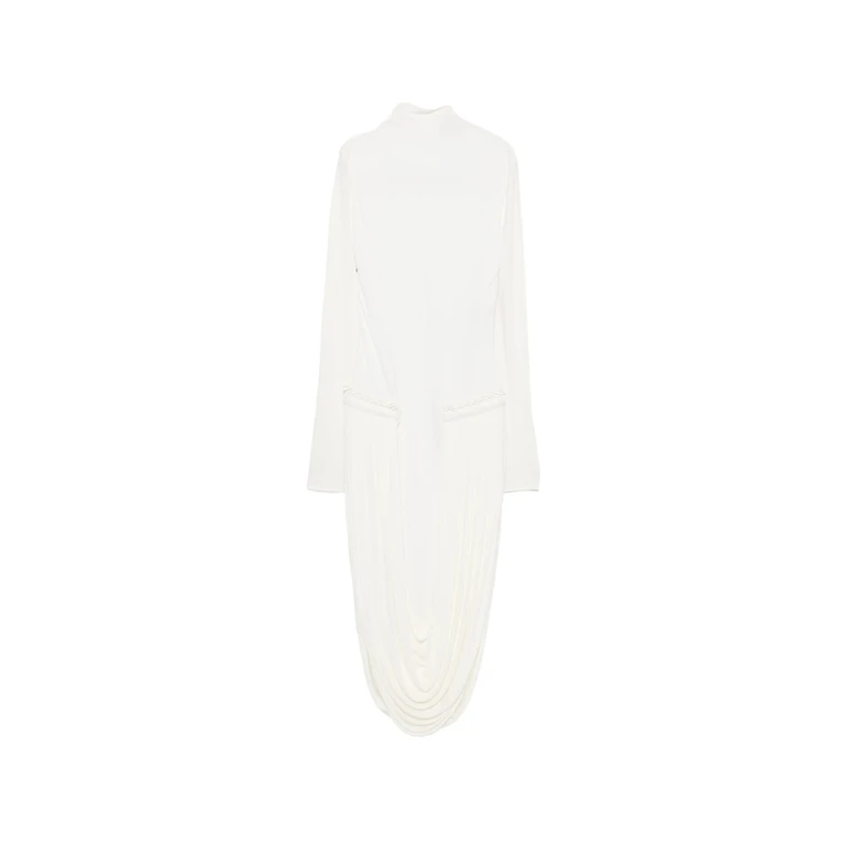 Draped-detail Midi Dress