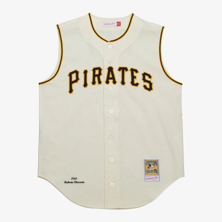 Men's MLB Cream Vest Pirates 1960 Roberto Clemente