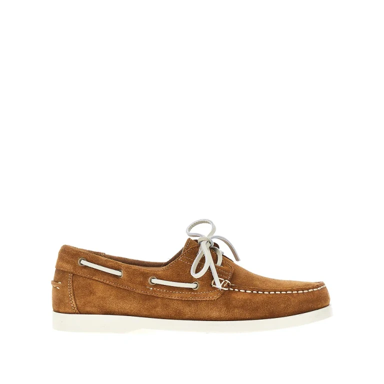 Suede leather boat shoes Man 41