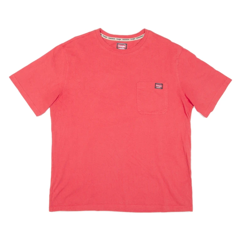 WRANGLER Workwear Mens T-Shirt Pink L