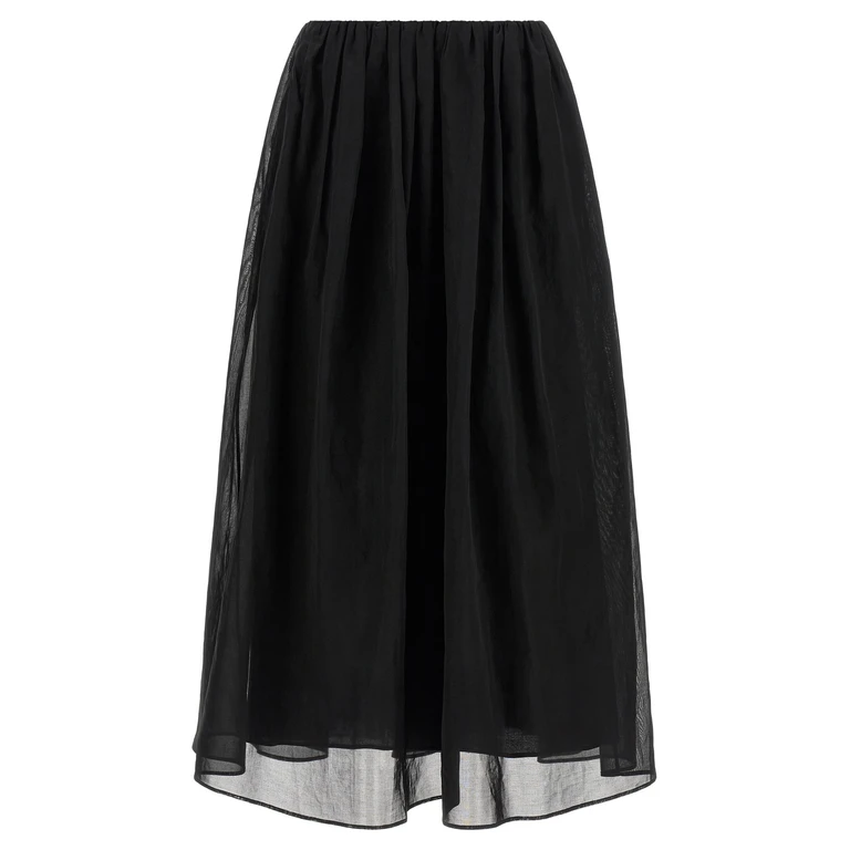 Brunello Cucinelli Black Cotton Mini Skirt - Women