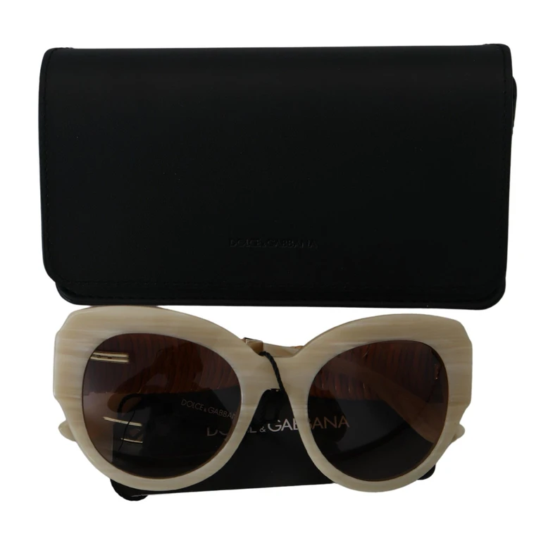 Dolce & Gabbana Beige Acetate Full Rim Brown Lense Dg4294 Sunglasses - Women