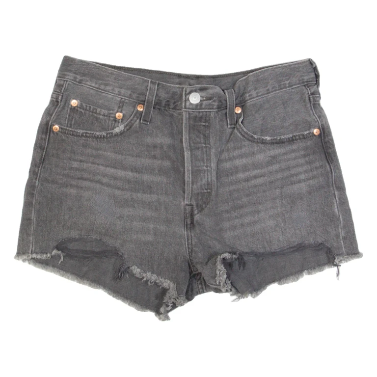 LEVI'S 501 BIG E Womens Denim Shorts Grey S W28