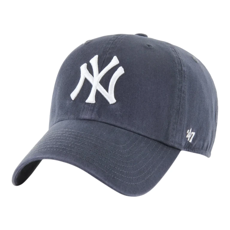 Clean Up New York Yankees Strapback Hat - Vintage Navy Adjustable Cap