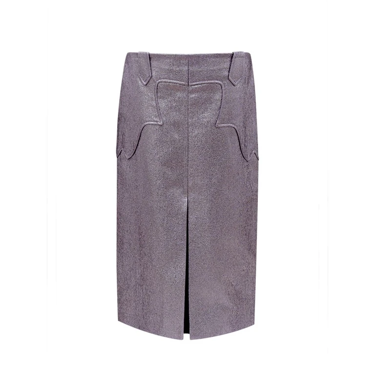 Purple Polyamide Midi Skirt - Women