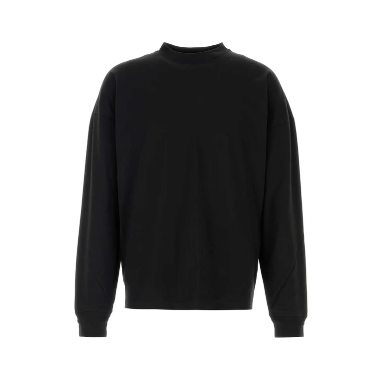 The Row Black Cotton Dolino T-Shirt Exterior - Men