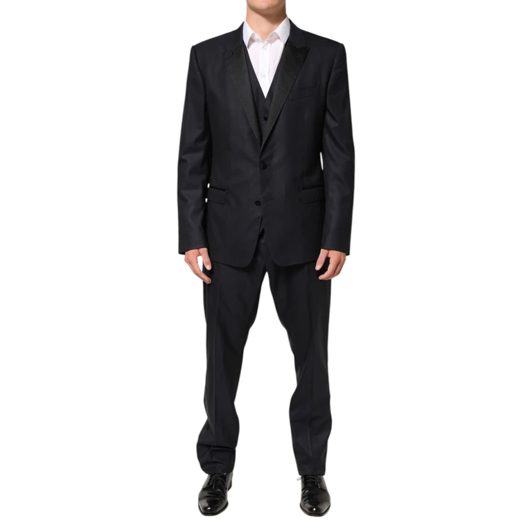Dolce & Gabbana Black Martini 2 Buttons Suit 3 Piece Pl Se Vw - Men