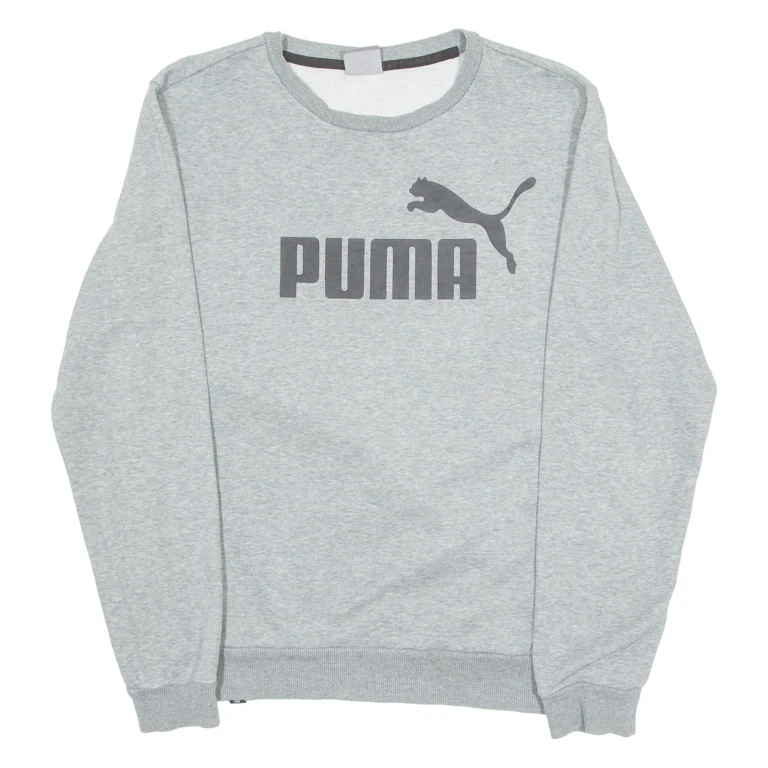 PUMA Mens Sweatshirt Grey Crew Neck S (VV3-231024-5120)