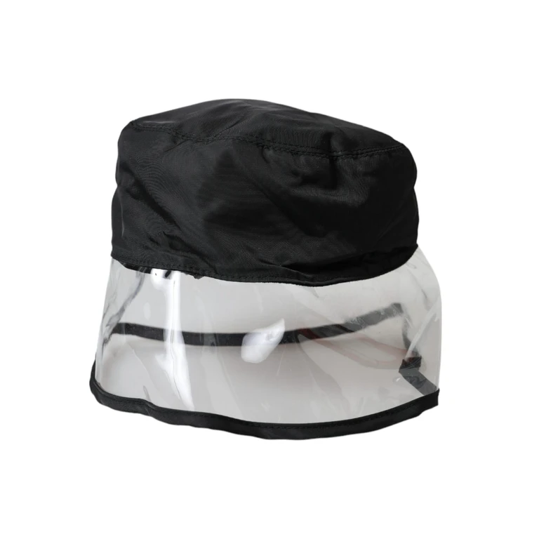 Dolce & Gabbana Black Polyester Plastic Bucket Hat Men - Men