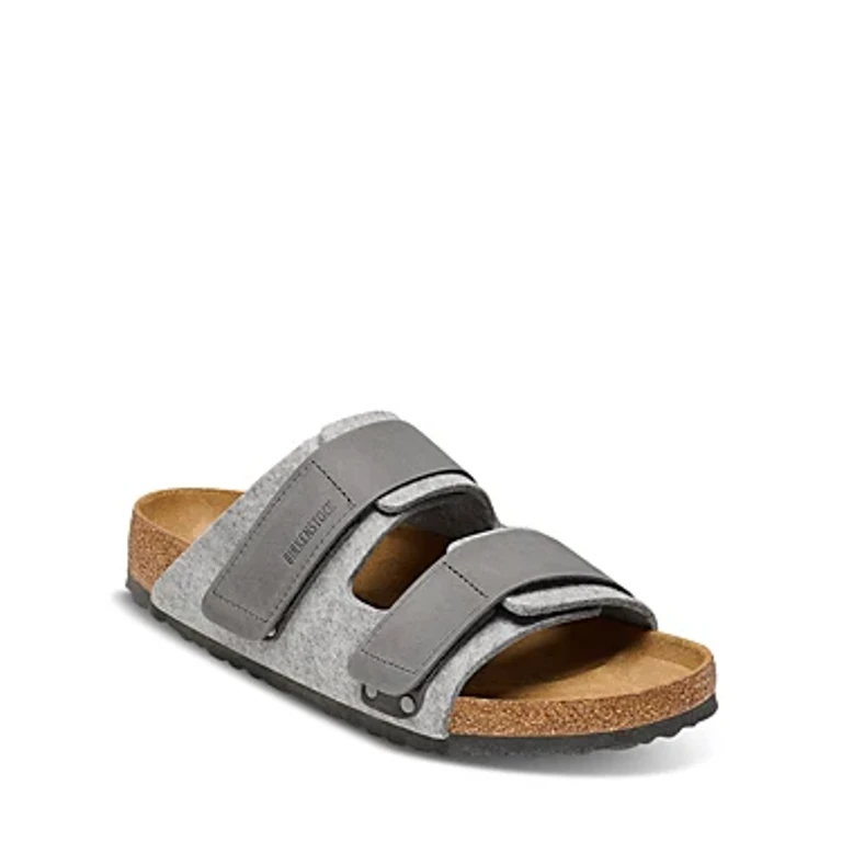 Unisex Uji Leather Textile Light Gray