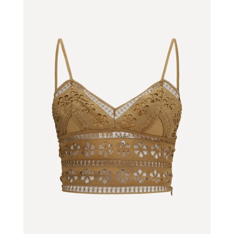 CHARO RUIZ Melie Top in cotton voile and embroidered lace Female M