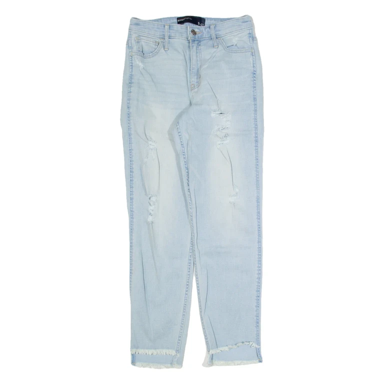 HOLLISTER Womens Jeans Blue Regular Boyfriend Stone Wash W27 L27