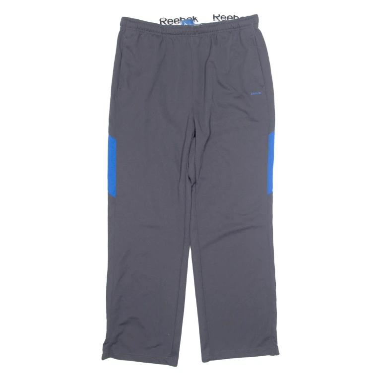 REEBOK Mens Track Pants Grey Straight 2XL W34 L31