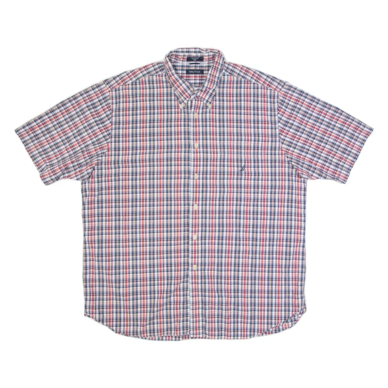 NAUTICA Mens Shirt Red Plaid 2XL