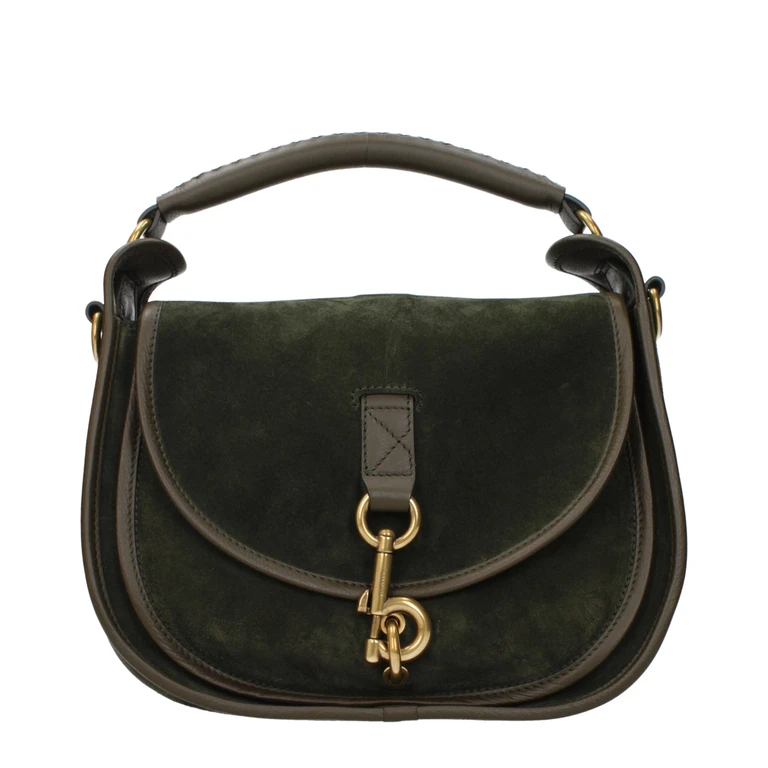 Burberry Green Leather Handbag Bag - Men