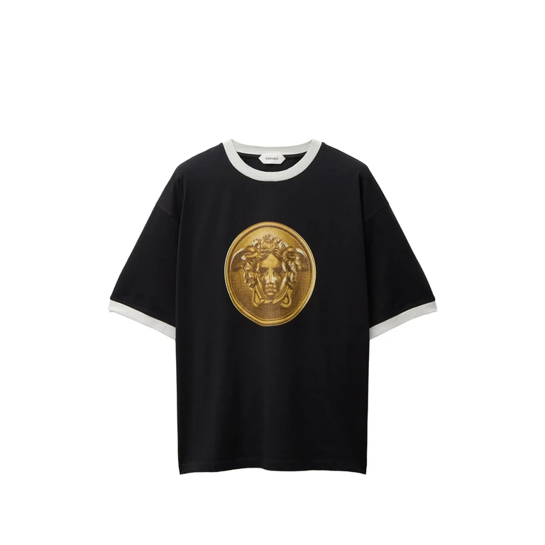 Versace Printed Cotton-jersey Regular T-shirt