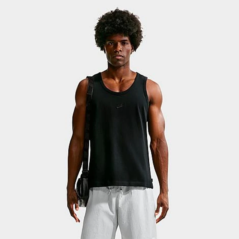 Nike Men's Sportswear Premium Essentials Futura Tank Top in Black Size: XS