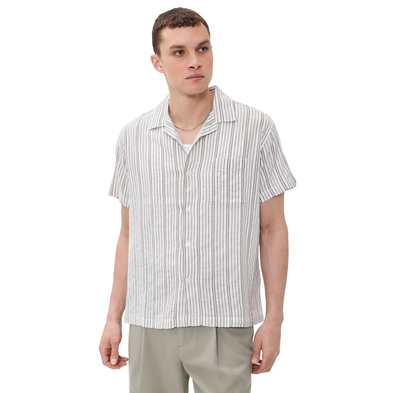 Obey Evans Woven Top Moss Green Multi M