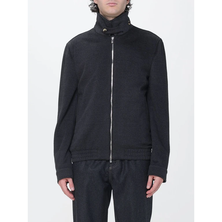 Wool Bomber Jacket with High Neck and Zip Closure (MV4676379C003)
