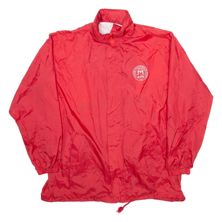 STADIUM SPORT Georgia Bulldogs Mens Track Jacket Red Nylon USA Hooded M