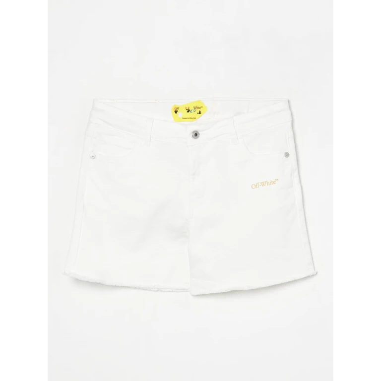 OFF-WHITE KIDS Shorts Kids color White (OGYC004S25DEN0010118)