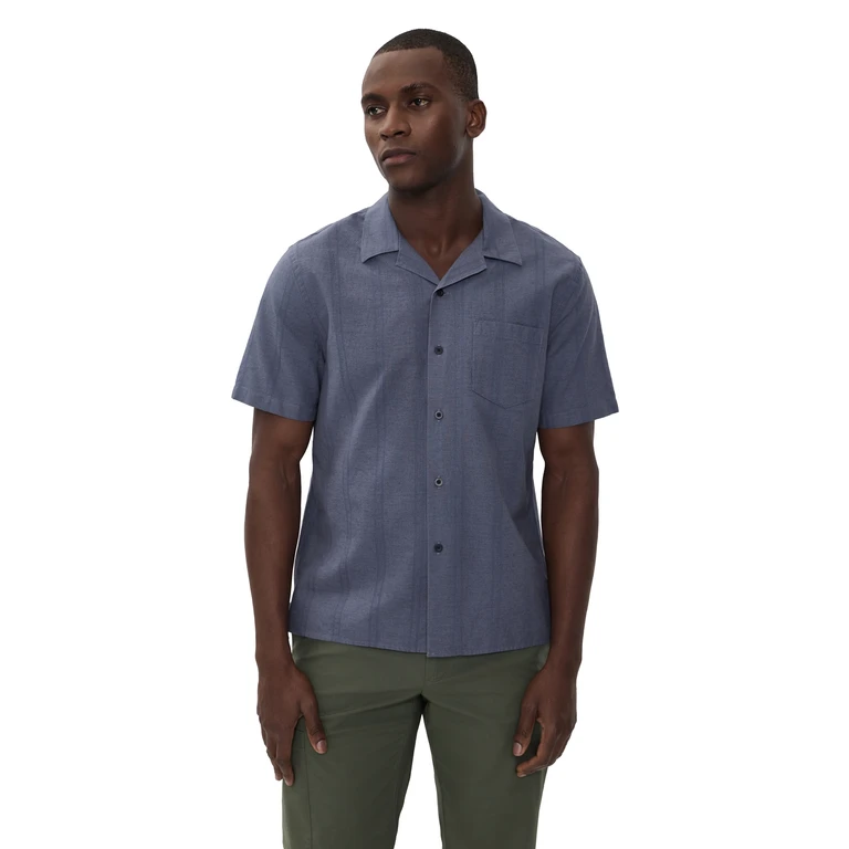 Vince Cove Stripe Cabana Shirt Neue Blue S