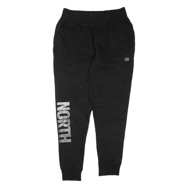 CHAMPION REVERSE WEAVE Mens Joggers Black Tapered L W30 L29