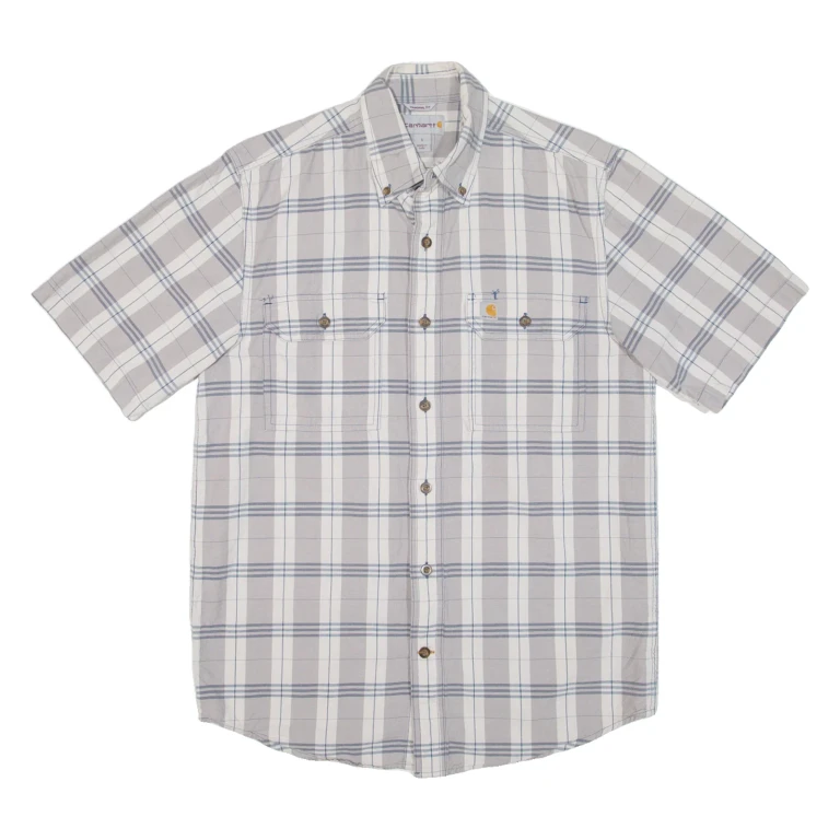 CARHARTT Mens Shirt Grey Check S