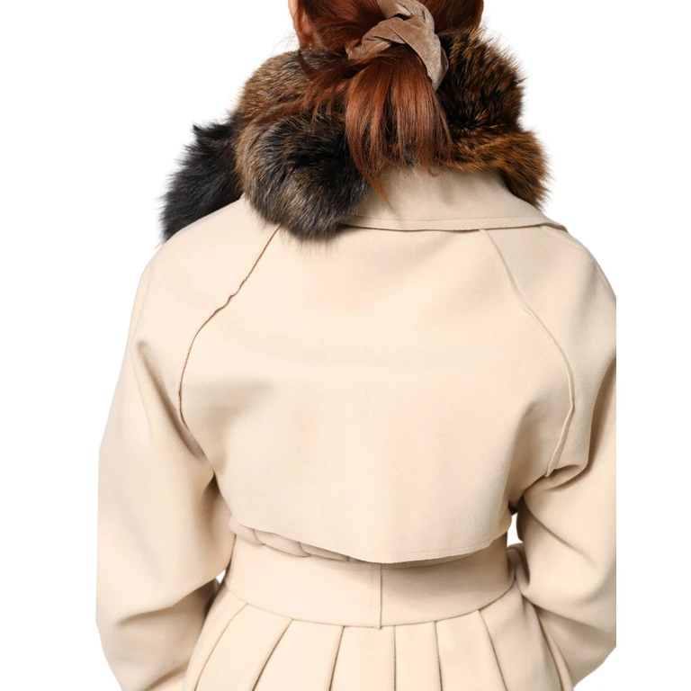 Dolce & Gabbana Brown Red Fox Fur Neck Warmer Winter Scarf - Women