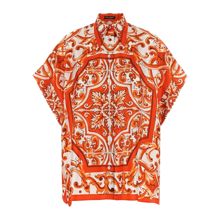 Orange Silk Blouse - Women