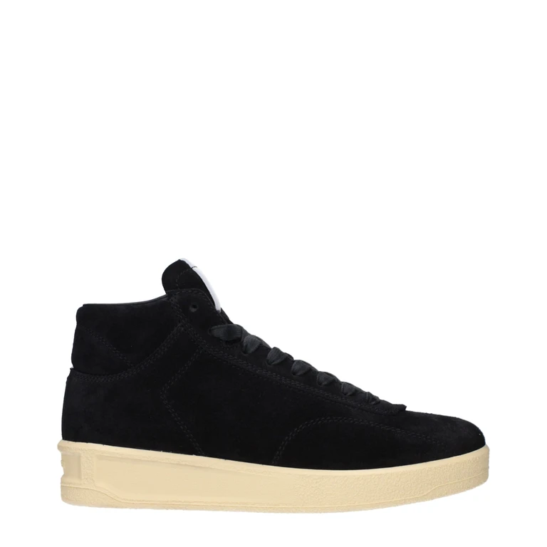 Jil Sander Black Leather High Top Sneakers - Men
