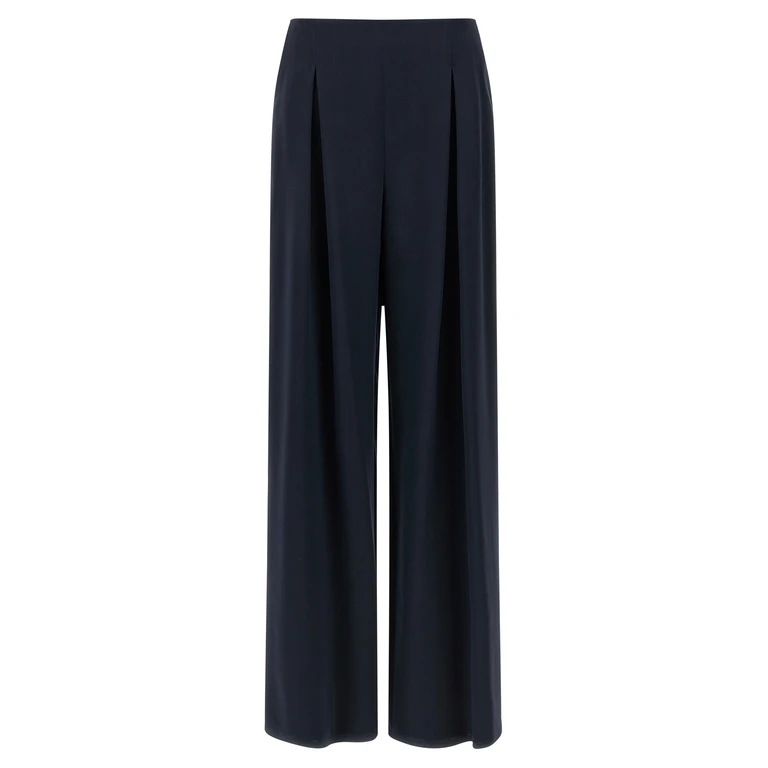 Max Mara Blue Silk Casual Pants - Women