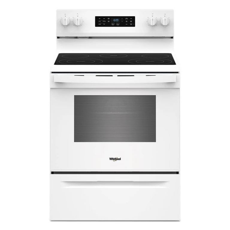 30 in. Energy Star Electric Range with Air Cooking Technology, No Preheat Air Fry and Air Baking and Steam Clean in Stainless Steel 30 in. WFES4530SZ