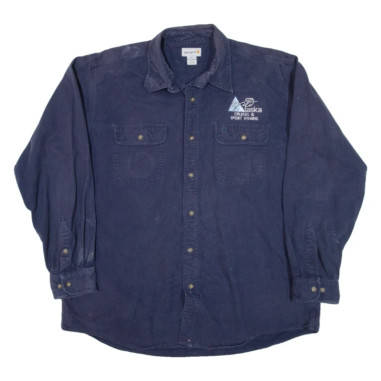 CARHARTT Mens Worker Shirt Blue 2XL
