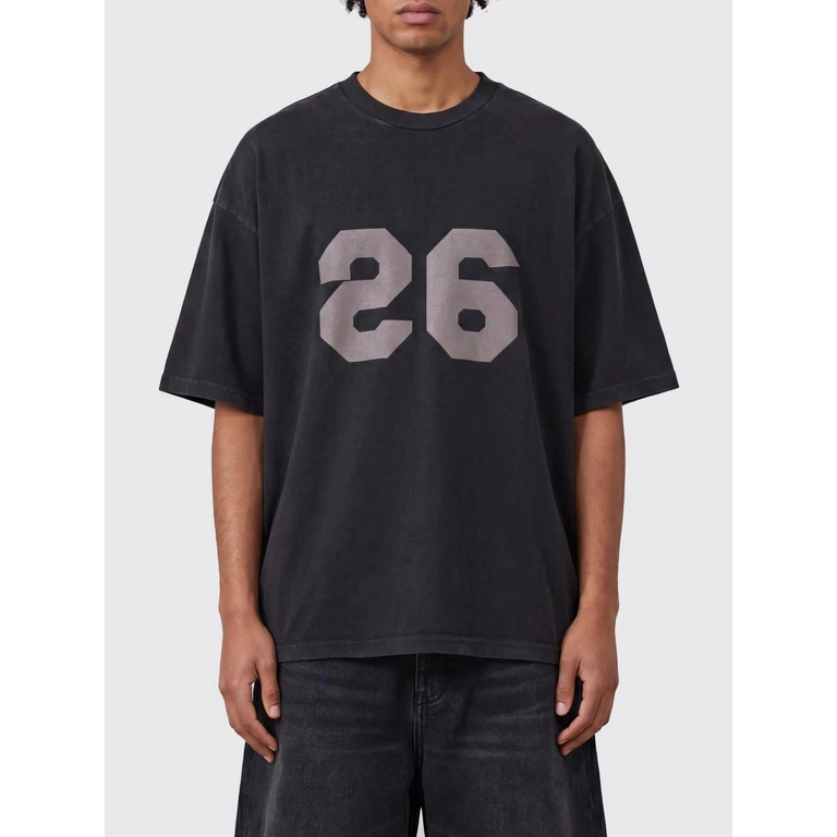 Relaxed Fit Cotton T-Shirt with Slogan and Contrast Logo Print (FG9M109958HWJ001)