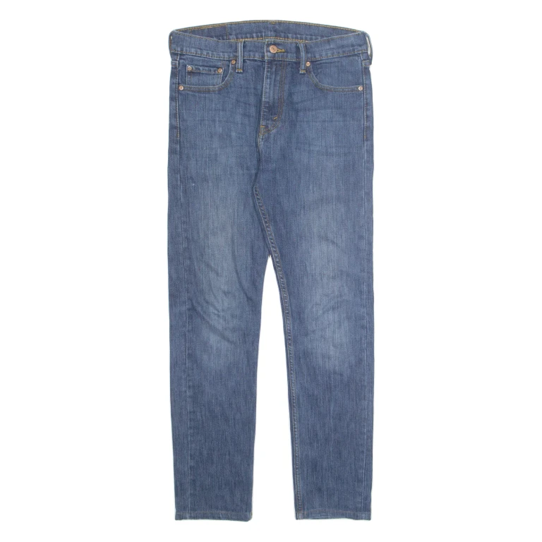 LEVI'S 512 BIG E Jeans Mens Blue Slim Tapered Stone Wash W30 L32