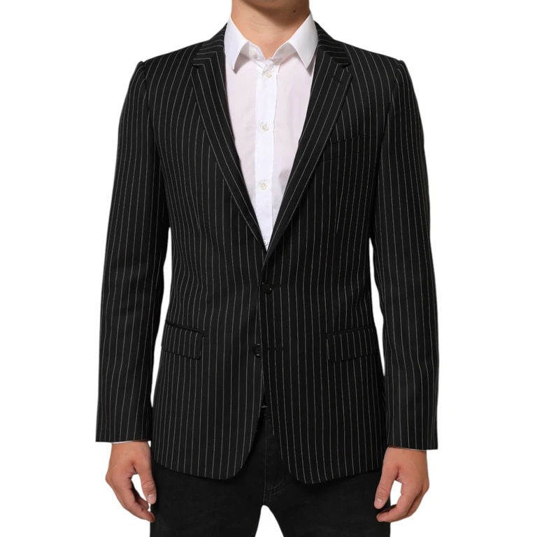 Black Stripes Martini 1 Button Suit Blazer Co+wv - Men