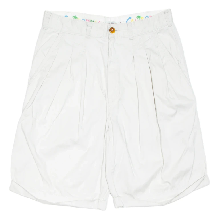 CALIFORNIA SUMMERTIME Womens Chino Shorts Beige Relaxed M W30