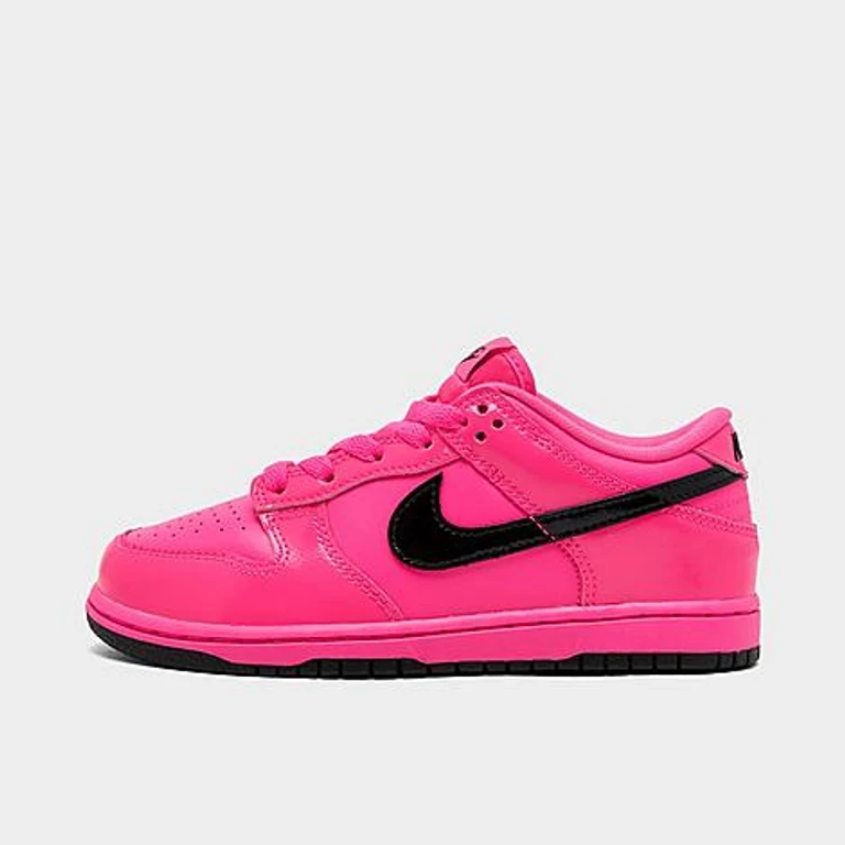 Nike Little Kids Dunk Low SE Casual Shoes in Pink Blast/Pink Blast/Black Size: 1.0