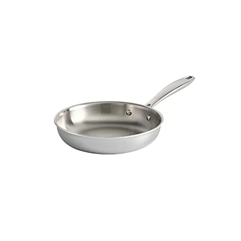 Seattle Tri-Ply Clad Stainless Steel 8" Small Frying Pan, Induction-Ready Skillet, Dishwasher-Safe, NSF-Certified, Made in Brazil