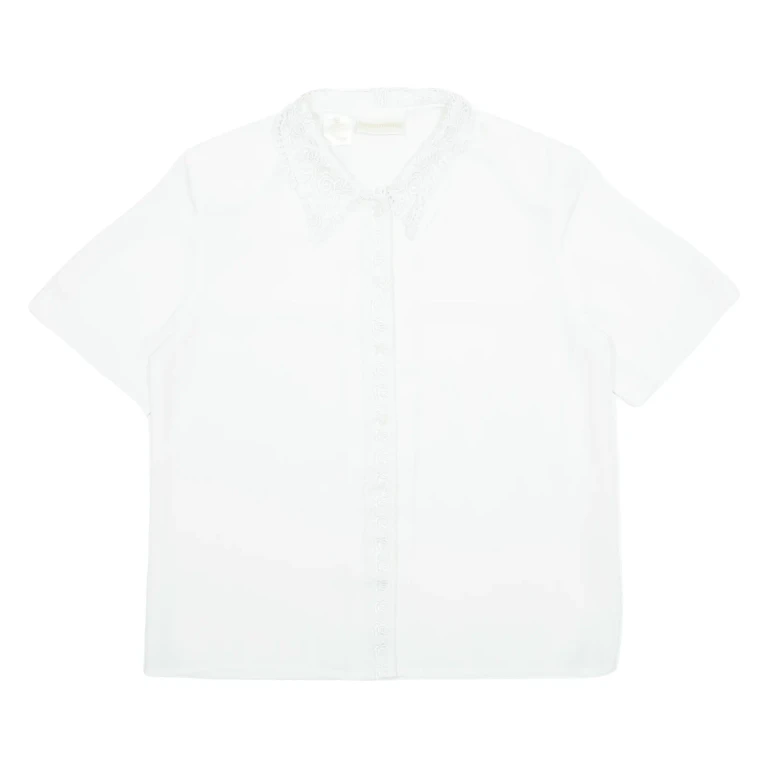 CHRISTIE & JILL Womens Shirt White Collared M