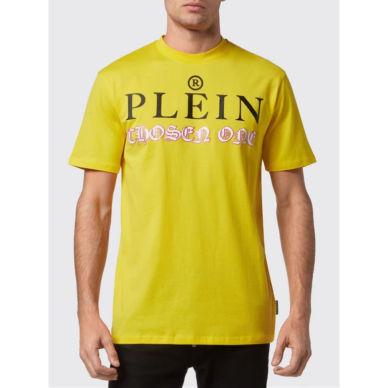 Cotton Crew-Neck T-Shirt with Logo Lettering Print (FABCMTK5692PJY002N09)