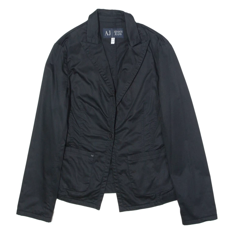 ARMANI JEANS Womens Blazer Jacket Black UK 8