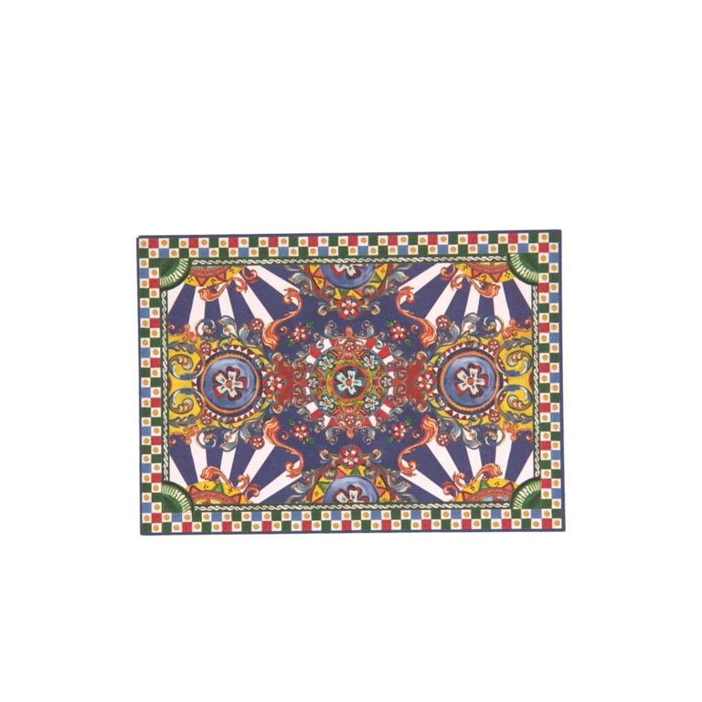 Multicolor Carretto Siciliano Envelope Post Card Holder Accessory - Women