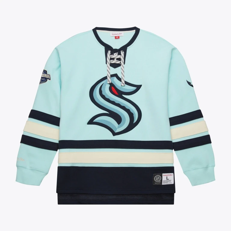 Men's NHL Heritage Lace-Up Crew Current Logo Kraken Jerseys