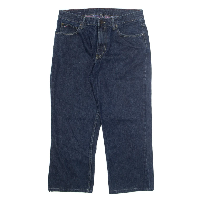TOMMY HILFIGER Mens Jeans Blue Regular Straight W34 L25