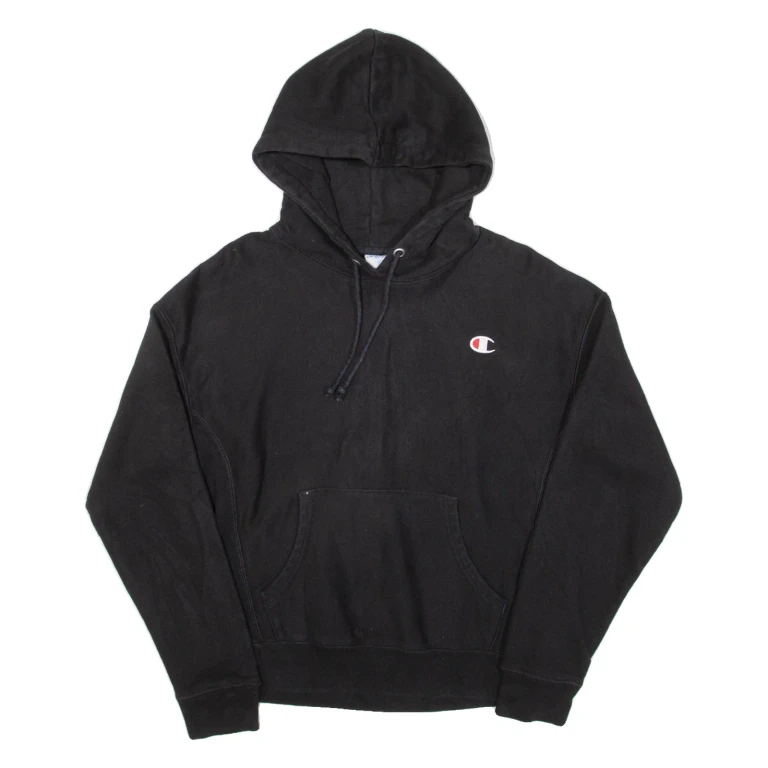CHAMPION REVERSE WEAVE Womens Black Hoodie M