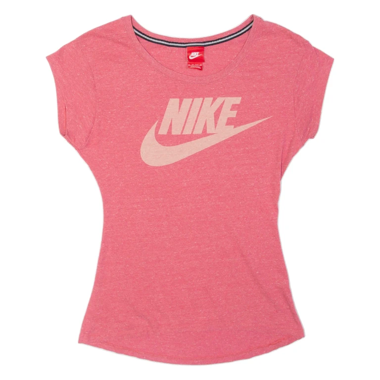 NIKE Womens T-Shirt Pink XS